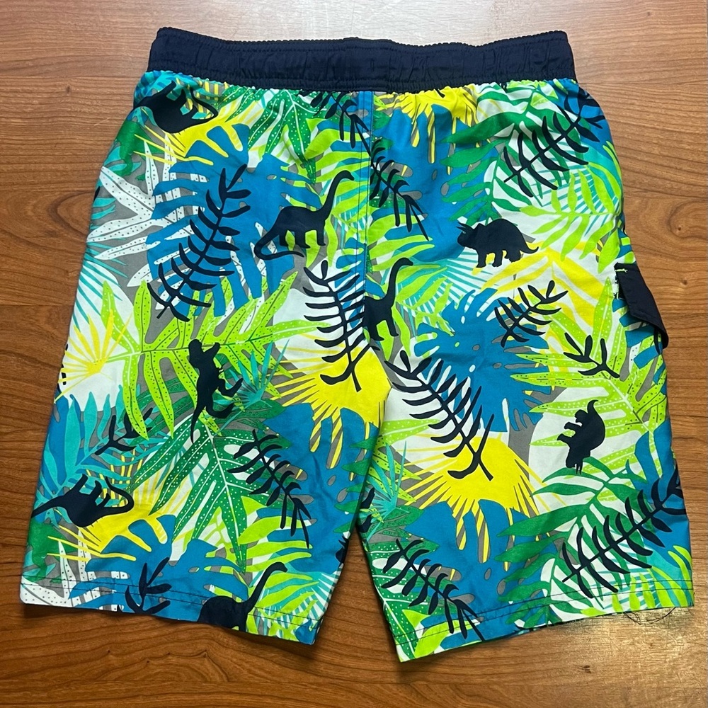 CAT & JACK Boys tropical leaf swimming  trunks